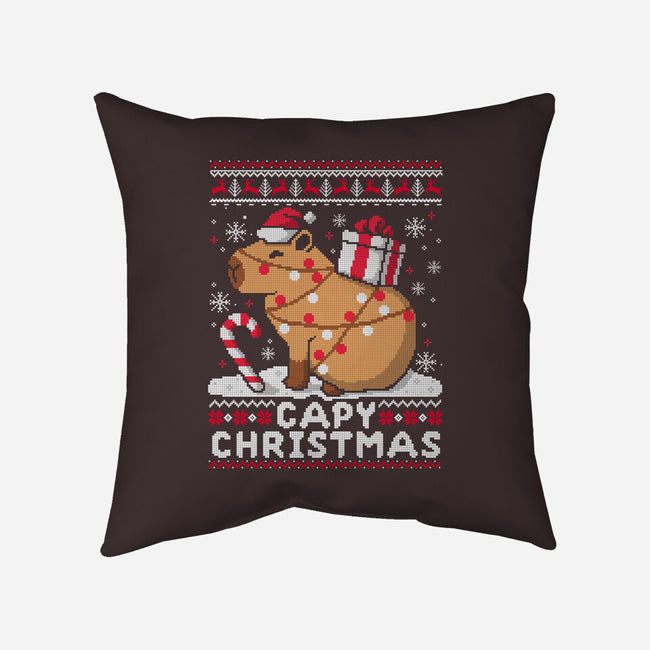 Capy Christmas-None-Removable Cover w Insert-Throw Pillow-NemiMakeit