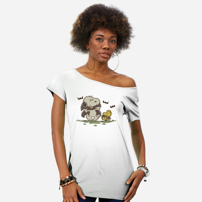 Spooky Costumes-Womens-Off Shoulder-Tee-Xentee