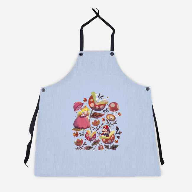 The Princess And The Plumber-Unisex-Kitchen-Apron-Gemma Roman