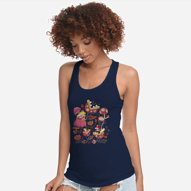 The Princess And The Plumber-Womens-Racerback-Tank-Gemma Roman