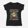 For Fox Sake It's Christmas-Womens-V-Neck-Tee-NemiMakeit