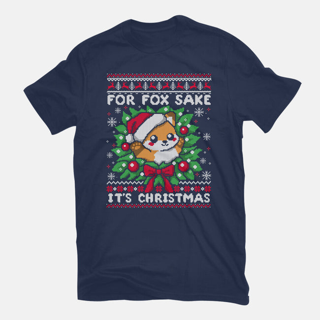 For Fox Sake It's Christmas-Mens-Basic-Tee-NemiMakeit