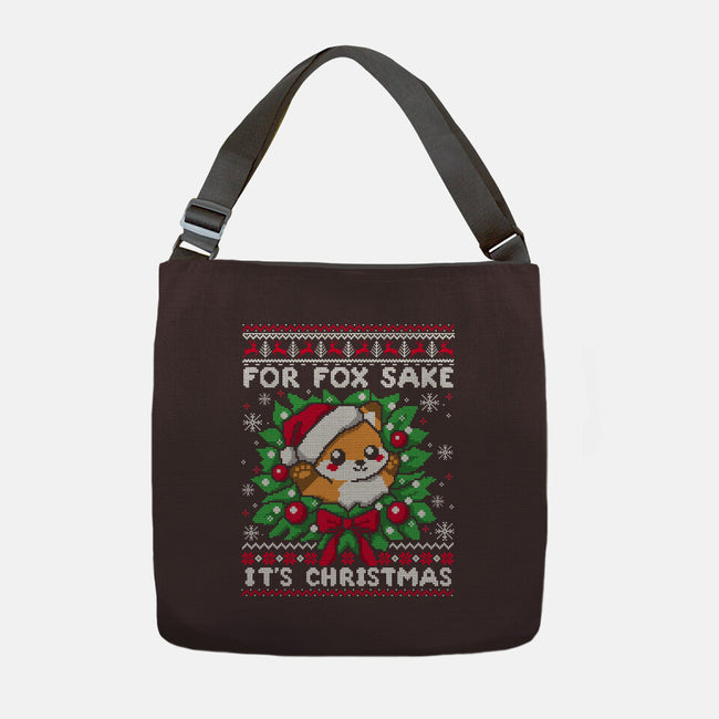 For Fox Sake It's Christmas-None-Adjustable Tote-Bag-NemiMakeit