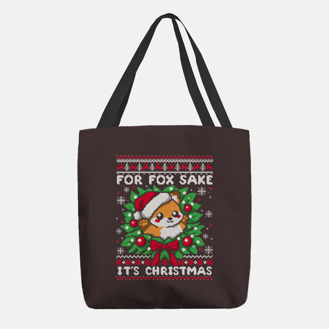 For Fox Sake It's Christmas-None-Basic Tote-Bag-NemiMakeit