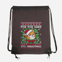 For Fox Sake It's Christmas-None-Drawstring-Bag-NemiMakeit