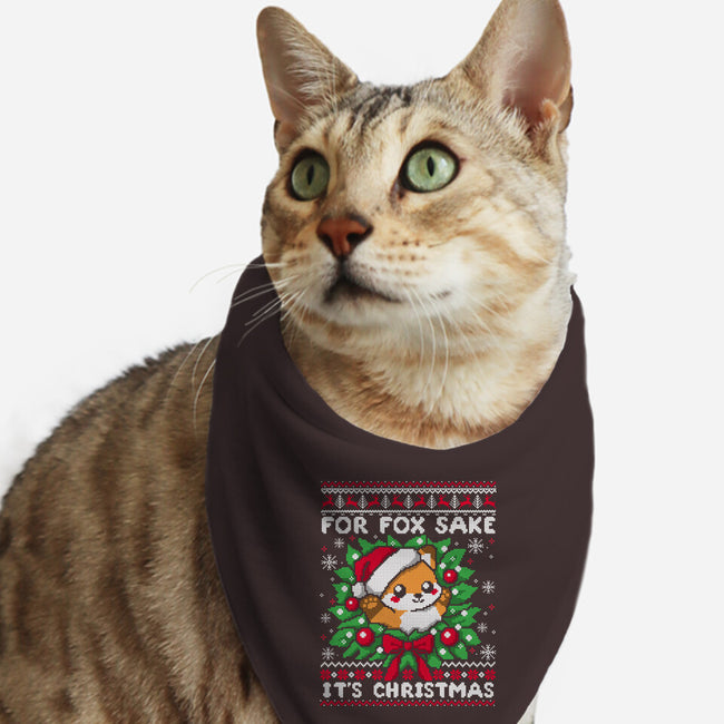 For Fox Sake It's Christmas-Cat-Bandana-Pet Collar-NemiMakeit