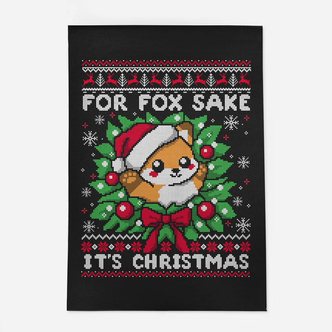 For Fox Sake It's Christmas-None-Outdoor-Rug-NemiMakeit