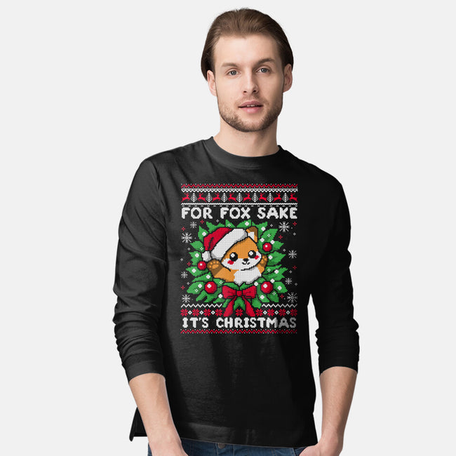 For Fox Sake It's Christmas-Mens-Long Sleeved-Tee-NemiMakeit