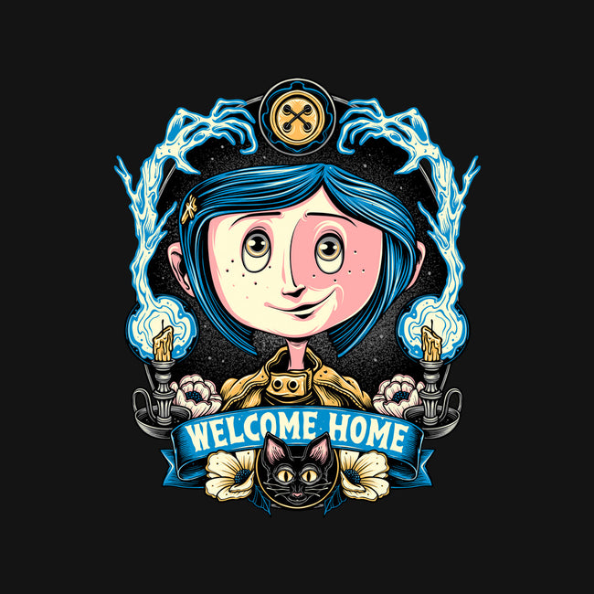 Welcome Home Coraline-Womens-Basic-Tee-momma_gorilla