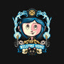 Welcome Home Coraline-Womens-Fitted-Tee-momma_gorilla