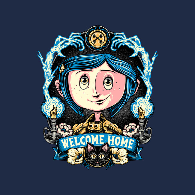 Welcome Home Coraline-Womens-Basic-Tee-momma_gorilla