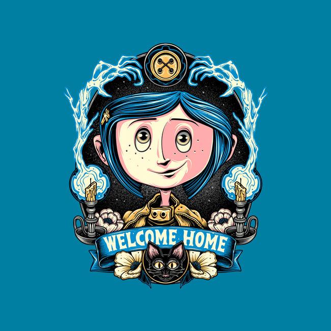 Welcome Home Coraline-Womens-Basic-Tee-momma_gorilla