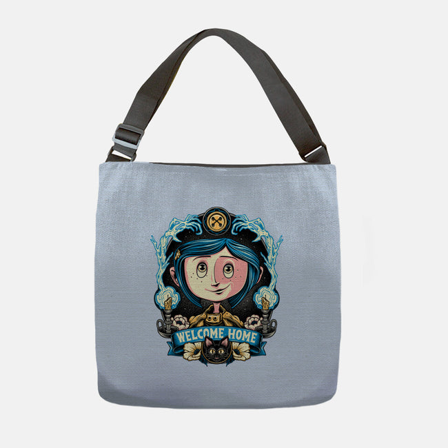 Welcome Home Coraline-None-Adjustable Tote-Bag-momma_gorilla