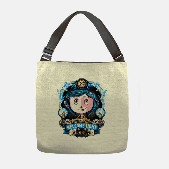 Welcome Home Coraline-None-Adjustable Tote-Bag-momma_gorilla