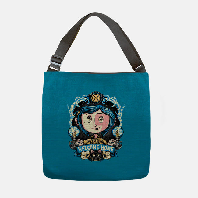 Welcome Home Coraline-None-Adjustable Tote-Bag-momma_gorilla