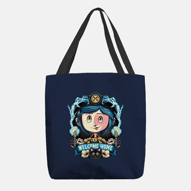 Welcome Home Coraline-None-Basic Tote-Bag-momma_gorilla