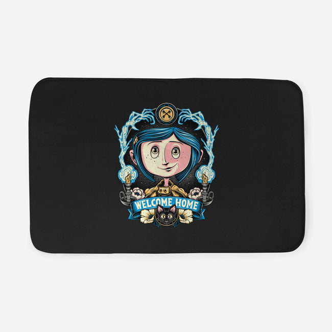 Welcome Home Coraline-None-Memory Foam-Bath Mat-momma_gorilla