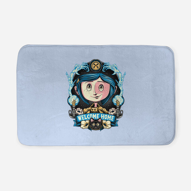 Welcome Home Coraline-None-Memory Foam-Bath Mat-momma_gorilla