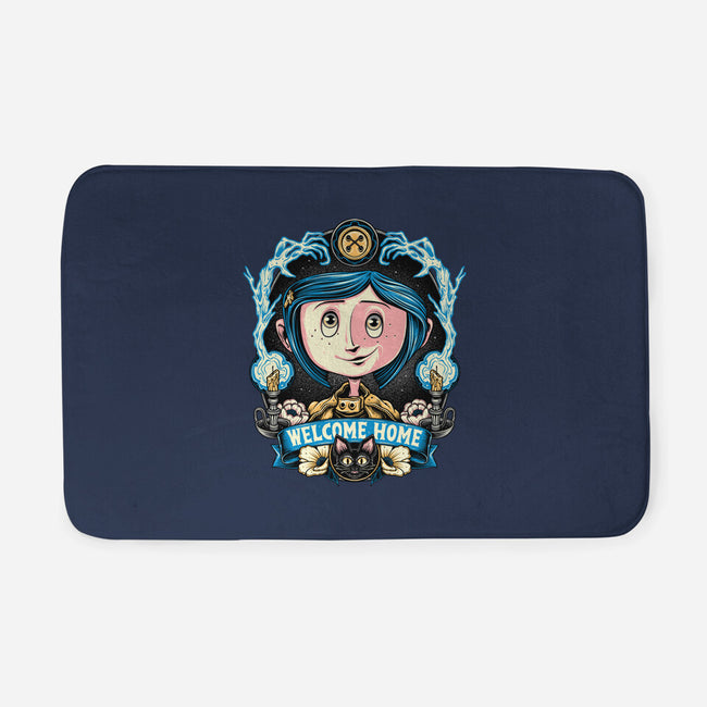 Welcome Home Coraline-None-Memory Foam-Bath Mat-momma_gorilla