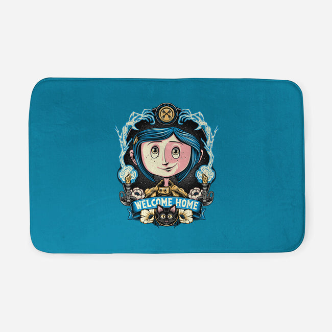 Welcome Home Coraline-None-Memory Foam-Bath Mat-momma_gorilla