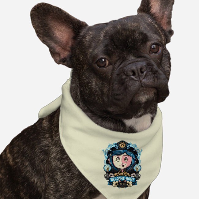 Welcome Home Coraline-Dog-Bandana-Pet Collar-momma_gorilla