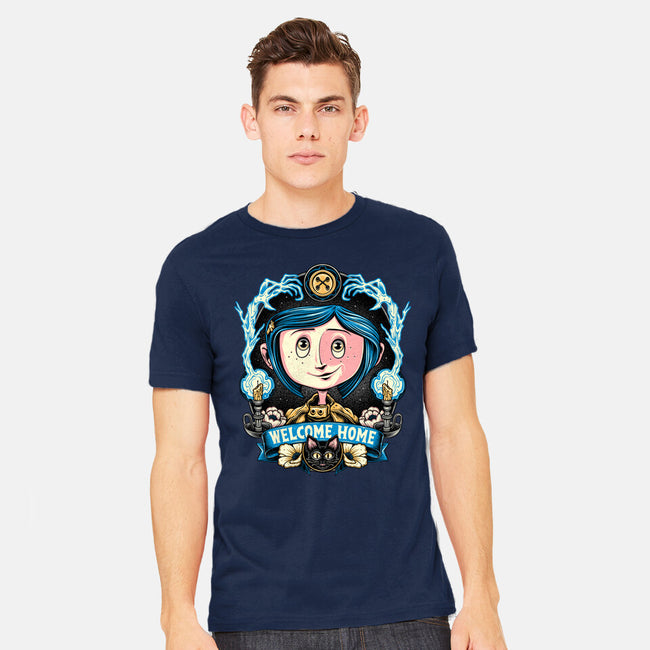 Welcome Home Coraline-Mens-Heavyweight-Tee-momma_gorilla