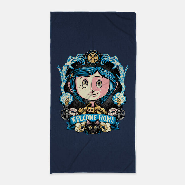 Welcome Home Coraline-None-Beach-Towel-momma_gorilla