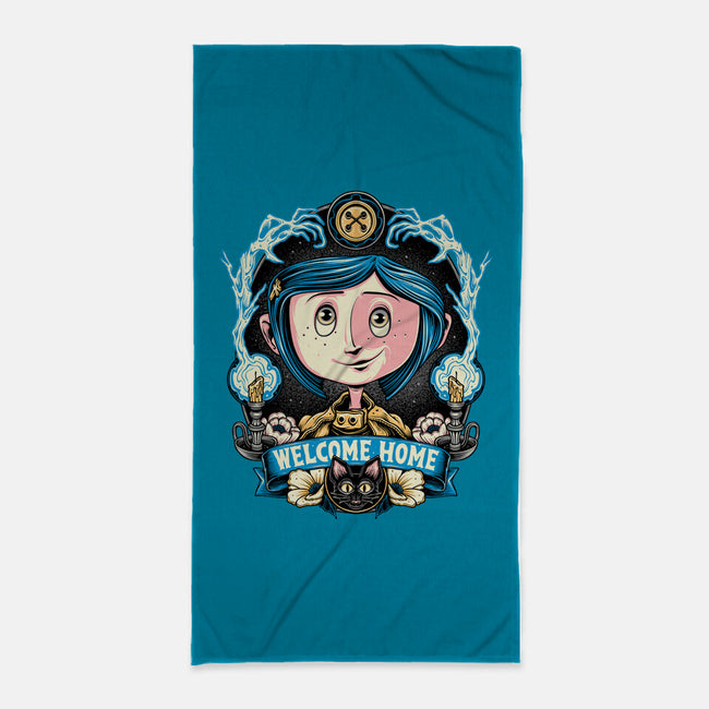 Welcome Home Coraline-None-Beach-Towel-momma_gorilla