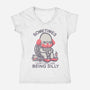 Silly Turtle-Womens-V-Neck-Tee-Aarons Art Room