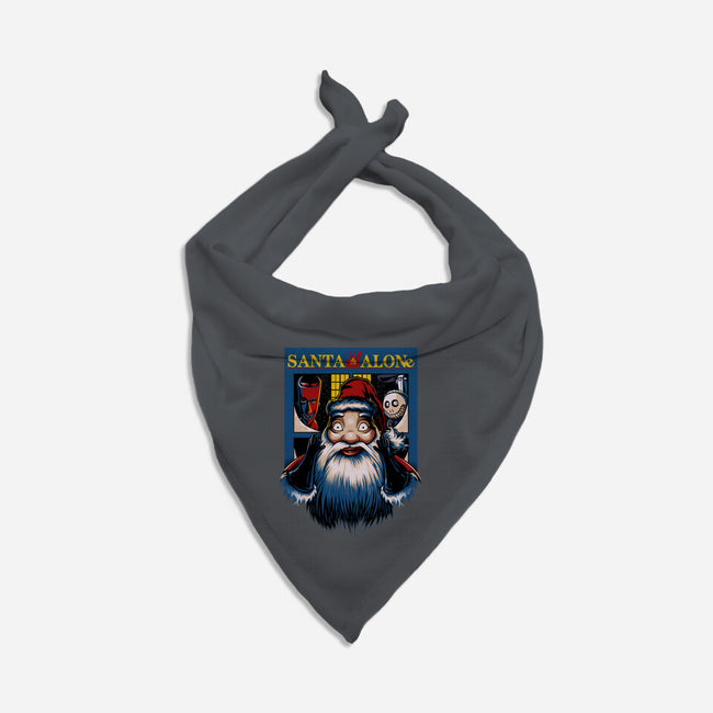 Santa Alone-Cat-Bandana-Pet Collar-daobiwan