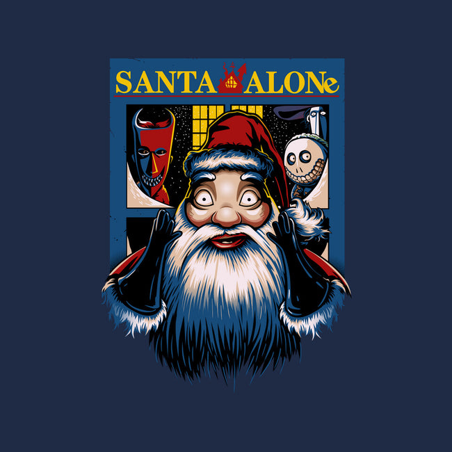 Santa Alone-Womens-V-Neck-Tee-daobiwan