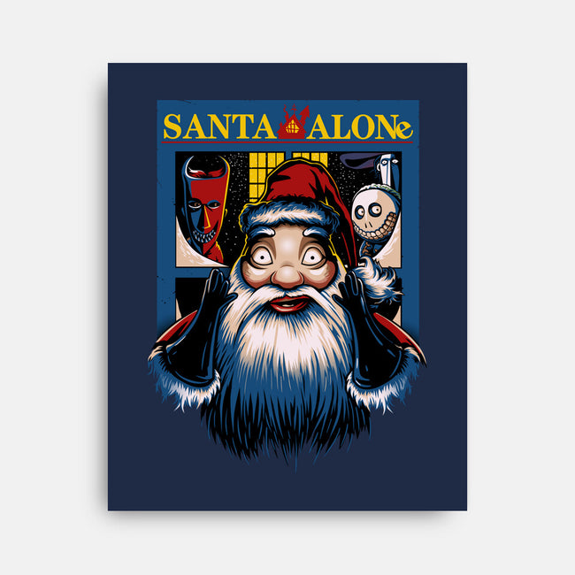 Santa Alone-None-Stretched-Canvas-daobiwan