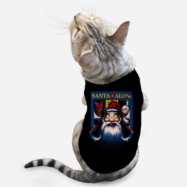 Santa Alone-Cat-Basic-Pet Tank-daobiwan