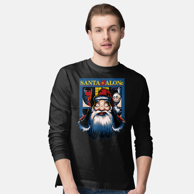 Santa Alone-Mens-Long Sleeved-Tee-daobiwan