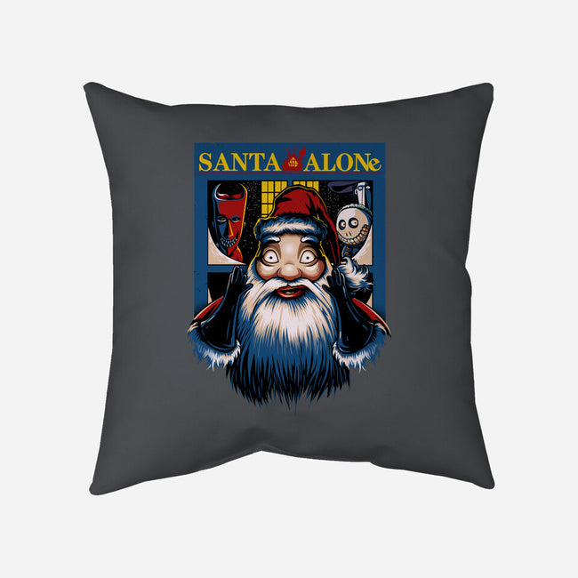 Santa Alone-None-Non-Removable Cover w Insert-Throw Pillow-daobiwan