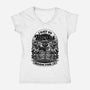 Cat Witch Books-Womens-V-Neck-Tee-Studio Mootant