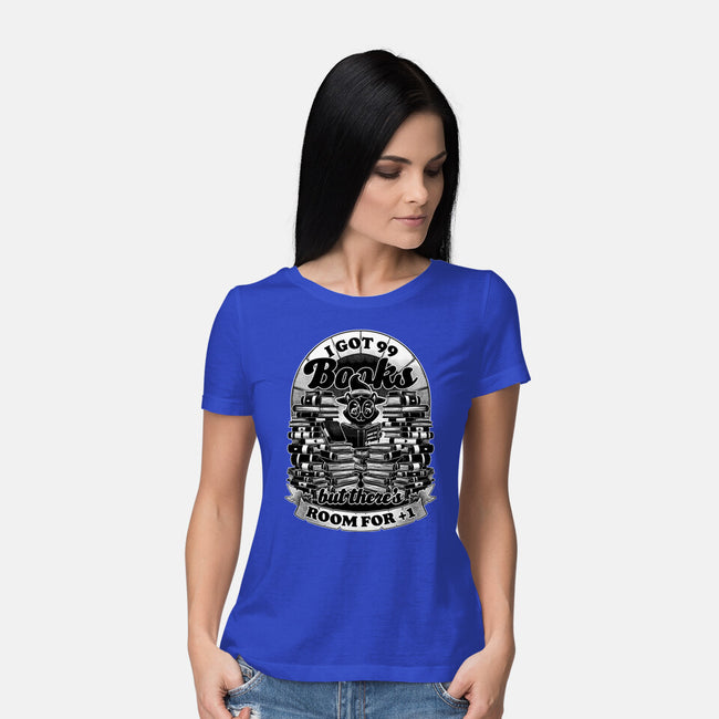 Cat Witch Books-Womens-Basic-Tee-Studio Mootant