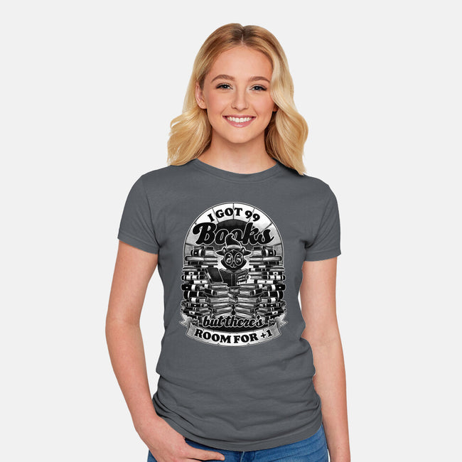 Cat Witch Books-Womens-Fitted-Tee-Studio Mootant