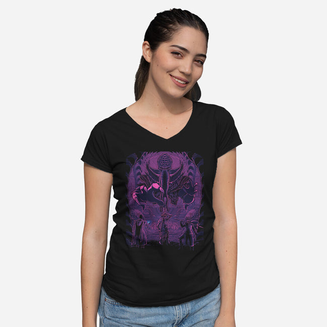 The Mindflayer's Den-Womens-V-Neck-Tee-JCMaziu