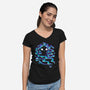 Borealis Cat-Womens-V-Neck-Tee-Vallina84