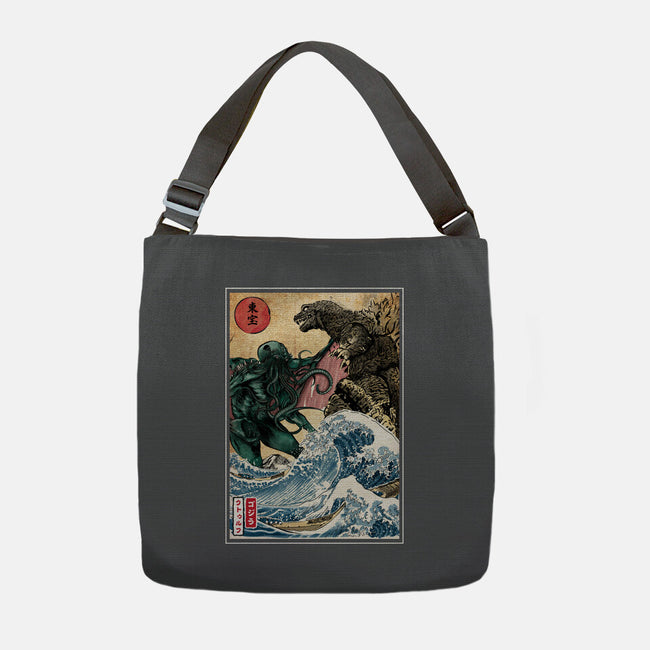 Monster King Vs Great Old One-None-Adjustable Tote-Bag-DrMonekers