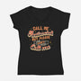 Please Don't Call Me-Womens-V-Neck-Tee-tobefonseca