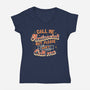 Please Don't Call Me-Womens-V-Neck-Tee-tobefonseca