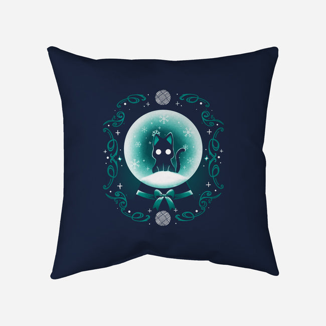 Snow Globe Cat-None-Removable Cover-Throw Pillow-Vallina84