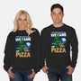 We Came For Pizza-Unisex-Crew Neck-Sweatshirt-LtonStudio