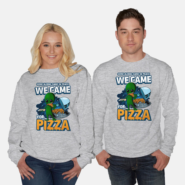 We Came For Pizza-Unisex-Crew Neck-Sweatshirt-LtonStudio