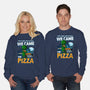 We Came For Pizza-Unisex-Crew Neck-Sweatshirt-LtonStudio