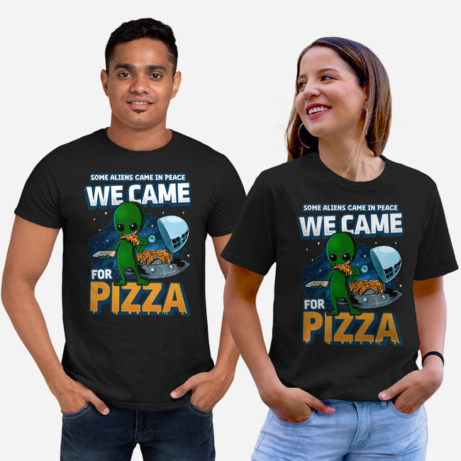 We Came For Pizza-Unisex-Basic-Tee-LtonStudio