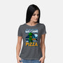 We Came For Pizza-Womens-Basic-Tee-LtonStudio