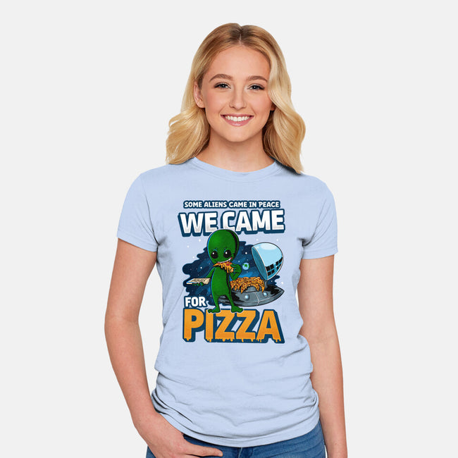 We Came For Pizza-Womens-Fitted-Tee-LtonStudio